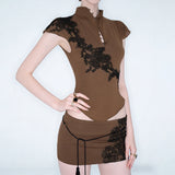 Midnight Mocha Lace Set