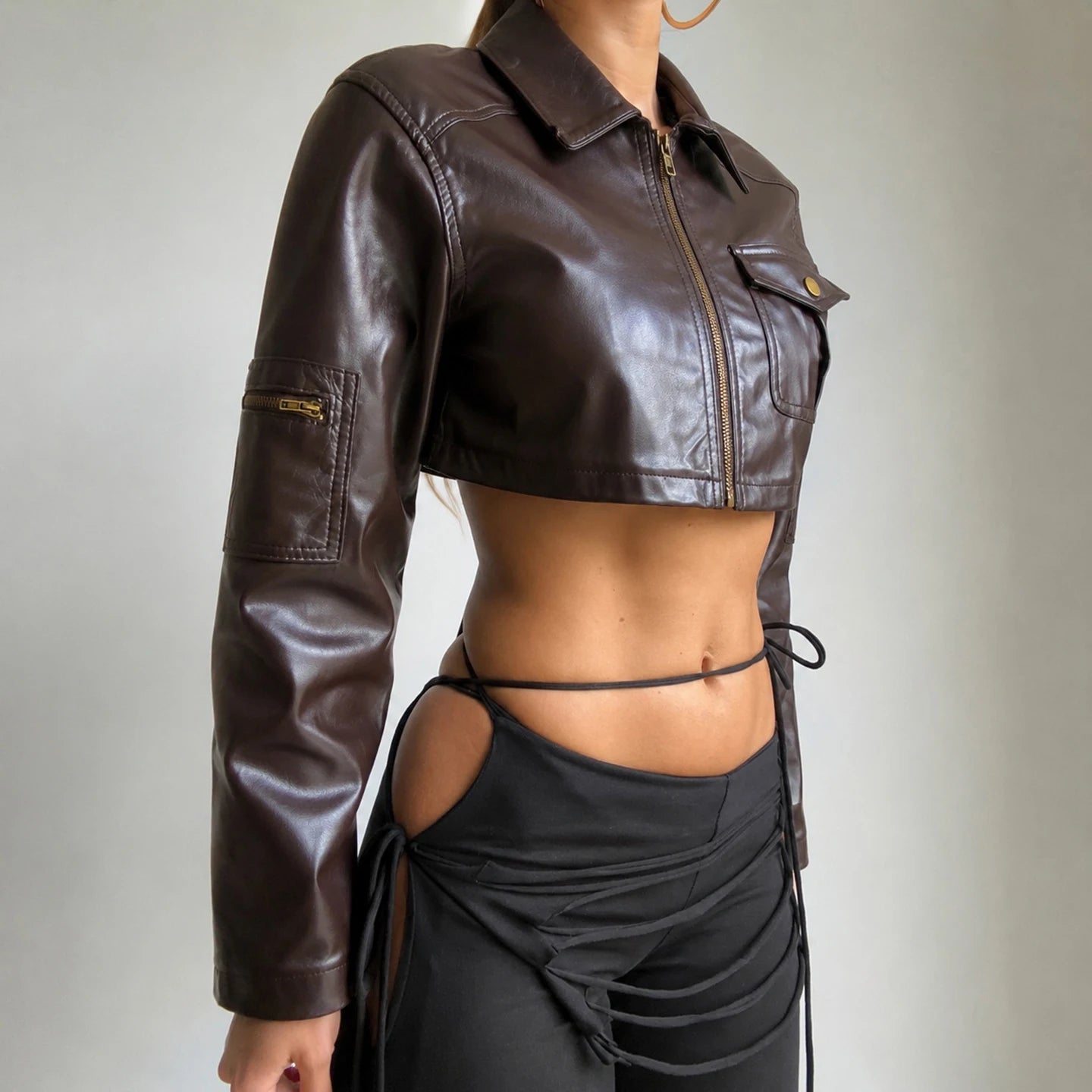 Espresso Edge Crop Jacket