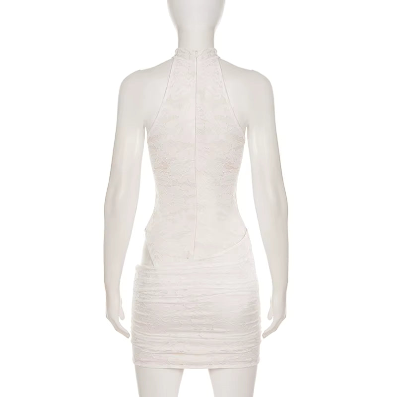 Ivory Muse Lace Mini Dress