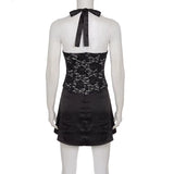 Noir Kiss Mini Dress