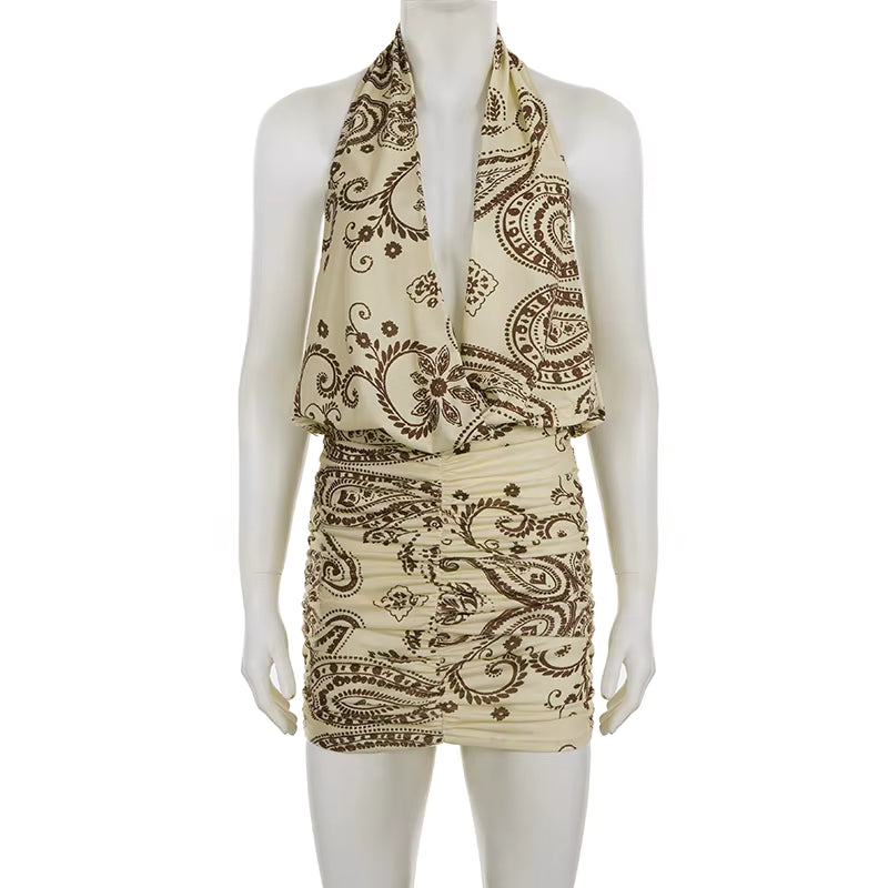 Vanilla Paisley Mini Dress