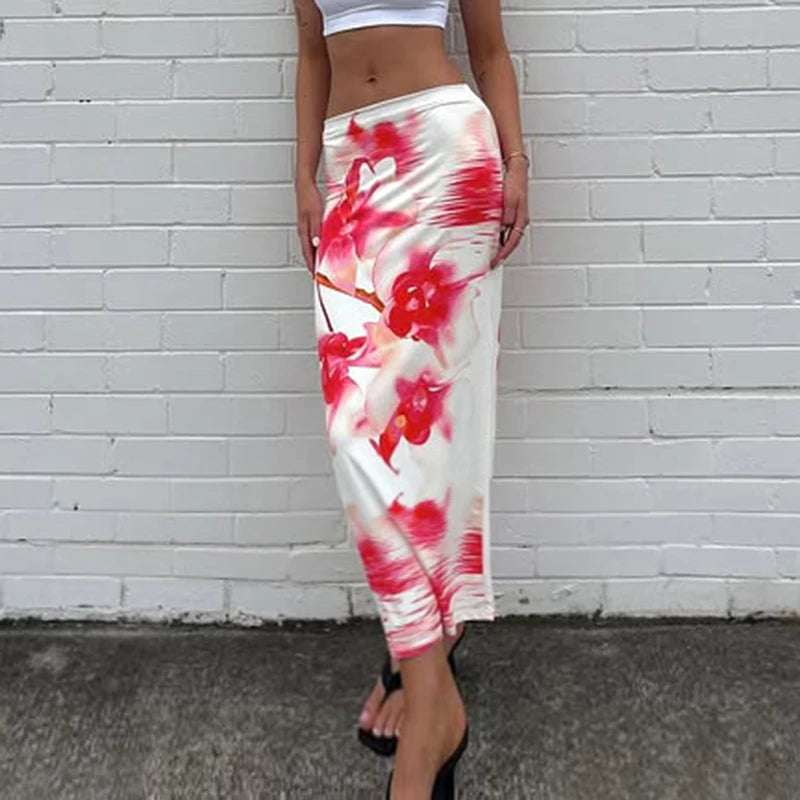 Hibiscus Heat Maxi Skirt