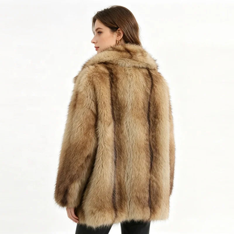 Honeyed Heiress Faux Fur Coat
