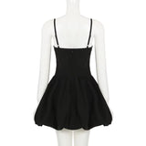 Midnight Bow Babydoll Dress