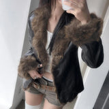 Darkwood Fur Trim Jacket