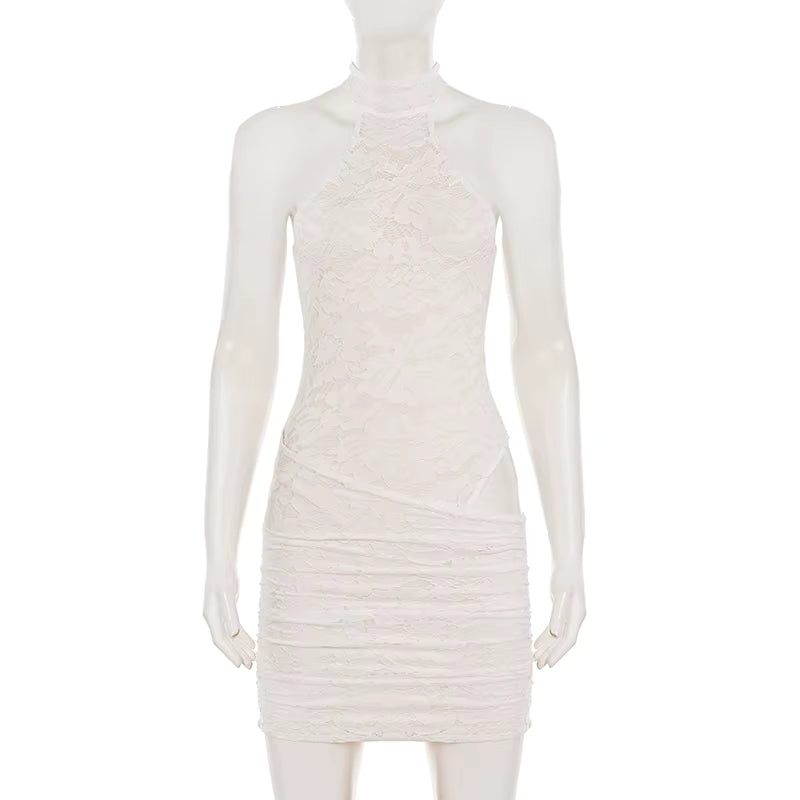 Ivory Muse Lace Mini Dress