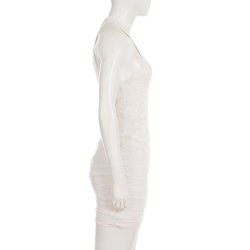 Ivory Muse Lace Mini Dress