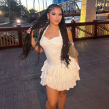 Sweetheart Ruffle Mini Dress