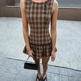 Kensington Plaid Midi Dress