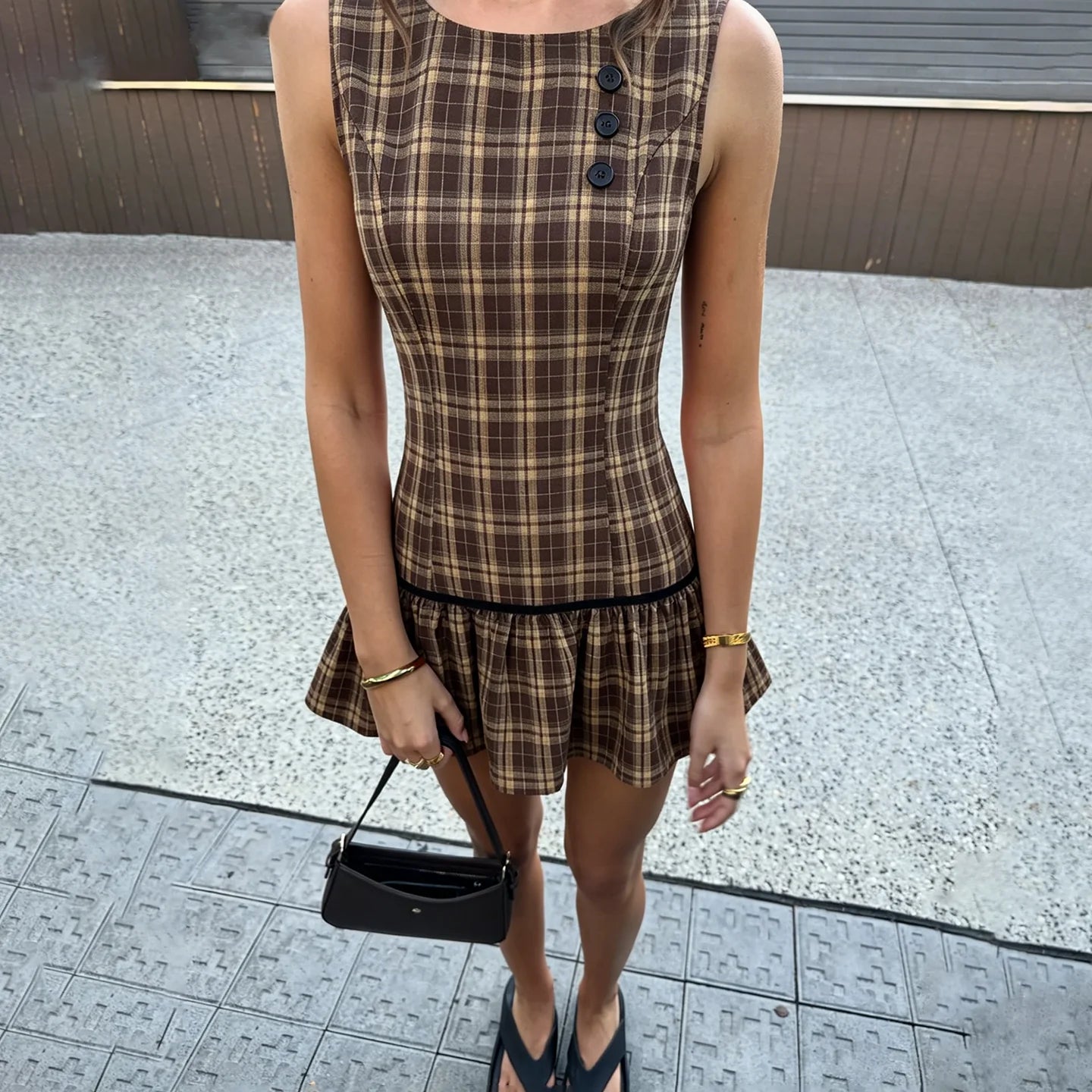 Kensington Plaid Midi Dress