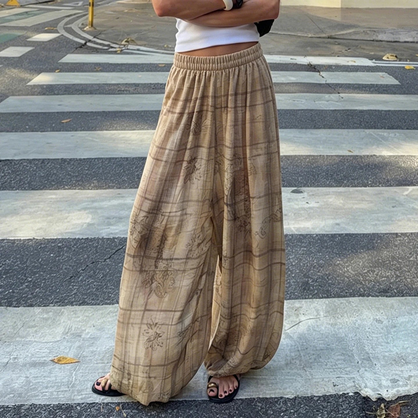 Desert Sketch Wide-Leg Pants