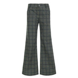 Campus Crush Plaid Flare Pants