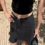 Dot after Dark Midi Skirt