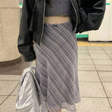 Off Duty Plaid Midi Skirt