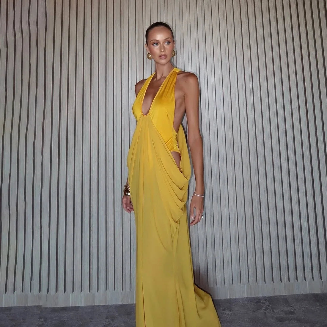 Solara Drape Maxi Dress