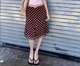 Dot after Dark Midi Skirt