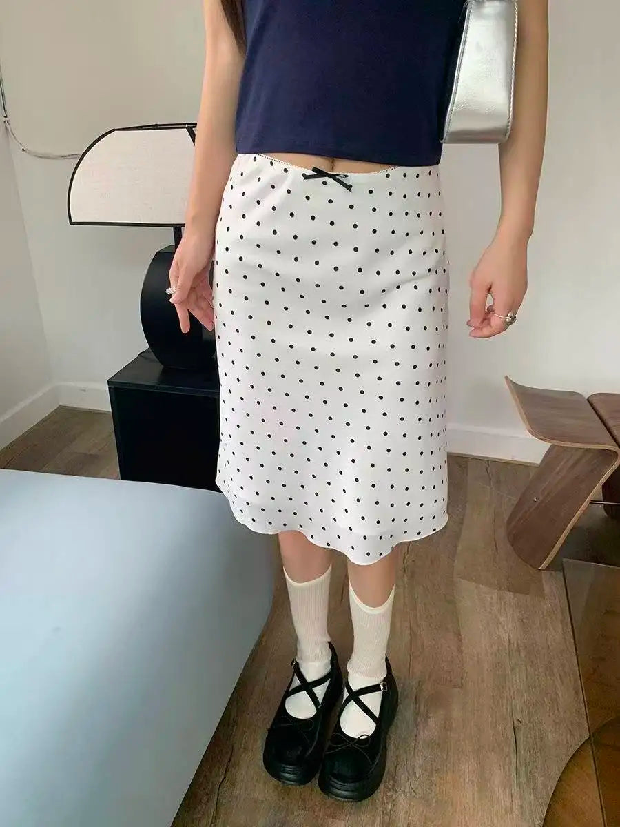 Dot after Dark Midi Skirt