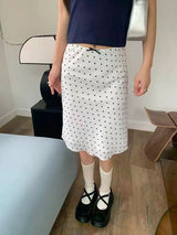 Dot after Dark Midi Skirt