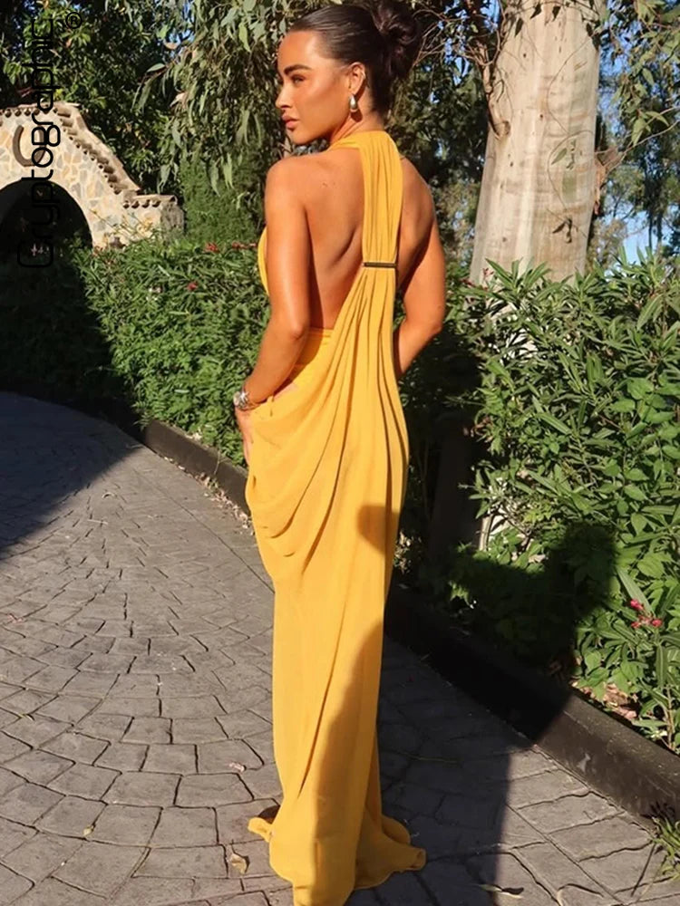 Solara Drape Maxi Dress