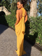 Solara Drape Maxi Dress