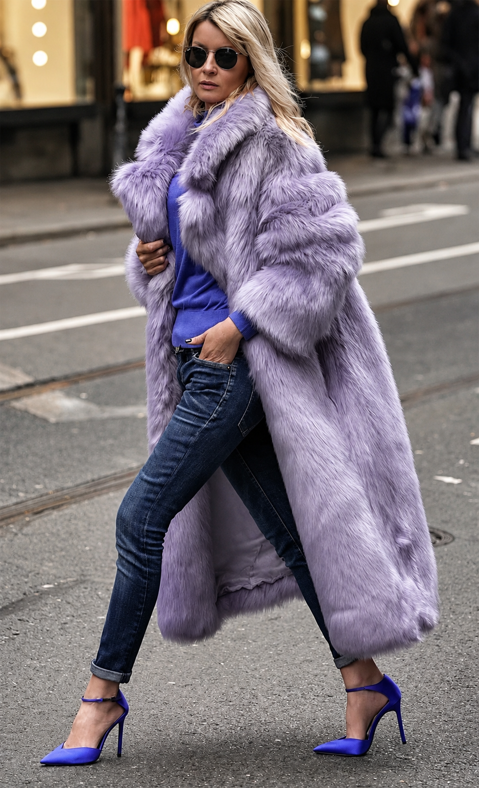 Main Character Energy Faux Fur Coat