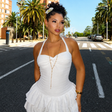 Sweetheart Ruffle Mini Dress
