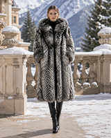 Midnight Chalet Hooded Faux Fur Coat